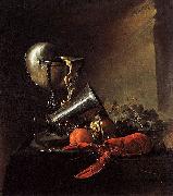 Jan Davidz de Heem Still Life with Lobster and Nautilus Cup oil painting on canvas